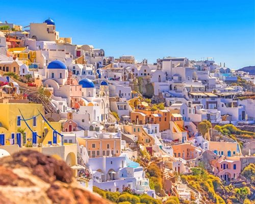 Santorini Thera Greece Paint By Numbers