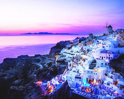 Santorini Island Greece Paint By Numbers