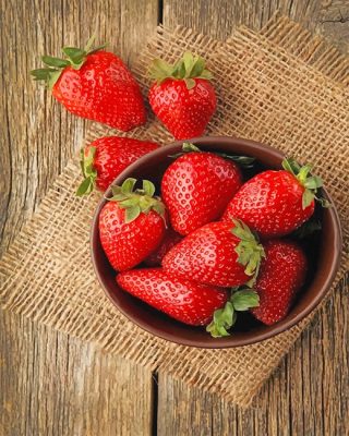 Strawberries Still Life Paint By Numbers