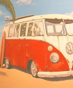 Vintage Volkswagen Bus Paint By Numbers