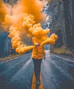 Yellow Smoke Paint By Numbers