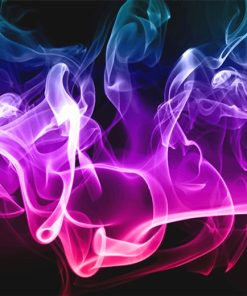 Abstract Colorful Smoke Paint By Numbers