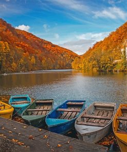 Boat Beautiful Nature Paint By Numbers