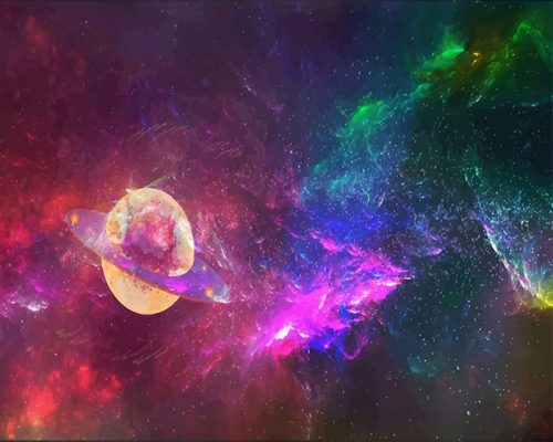 Colorful Space Paint By Numbers