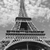 Eiffel Tower Black And White Paint By Numbers