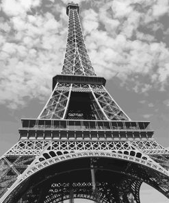 Eiffel Tower Black And White Paint By Numbers