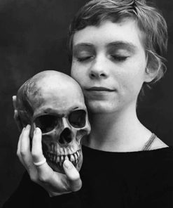 Girl With Skull Photography Paint By Numbers