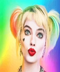 Harley Quinn Colorful Paint By Numbers