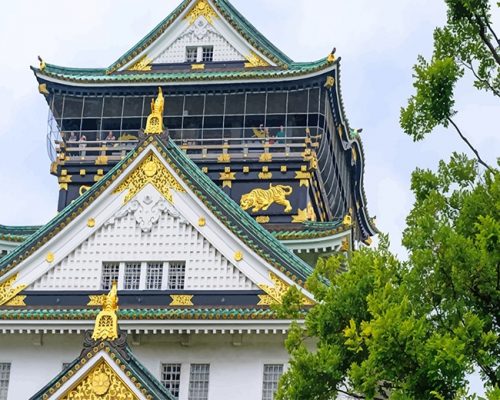 Japan Osaka Castle Paint By Numbers