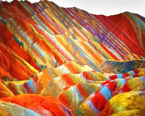 China Rainbow Mountains Paint By Numbers