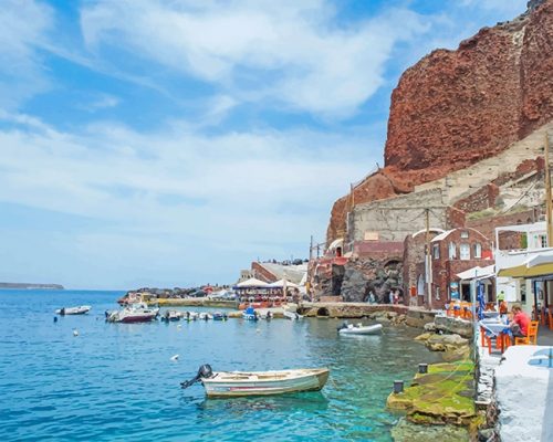 Santorini Greece Beach Paint By Numbers