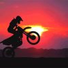 Sunrise Motorcycle Silhouette Paint By Numbers