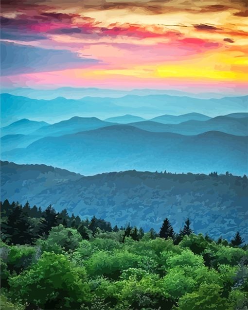 Virginia Blue Ridge Paint By Numbers