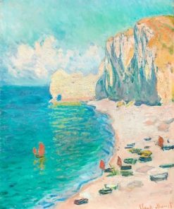 Claude Monet The Beach And the Falaise Paint By Numbers