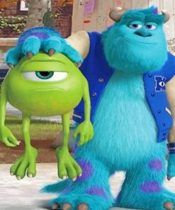 Monsters University Mike And James Wazowski Paint By Numbers