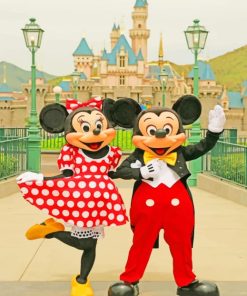 Mickey And Minnie Disneyland paint by numbers