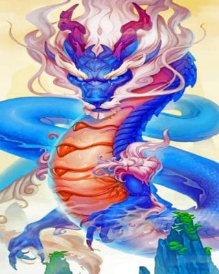 Blue Dragon Paint by numbers