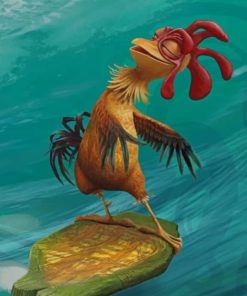 Chicken Surfing Paint by numbers