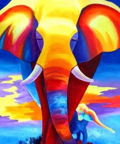 Colorful Elephant Paint by numbers