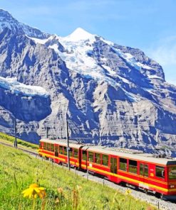 Kleine Scheidegg Mountains paint by numbers