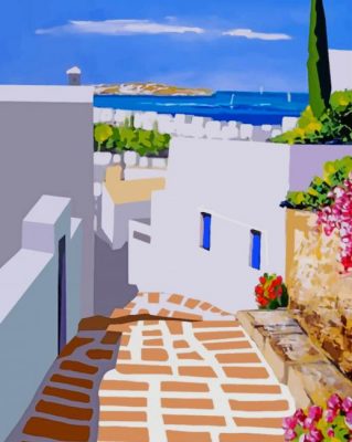 Santorini Greece Paint by numbers