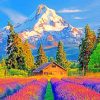 Colorful Fields And Mountains paint by numbers