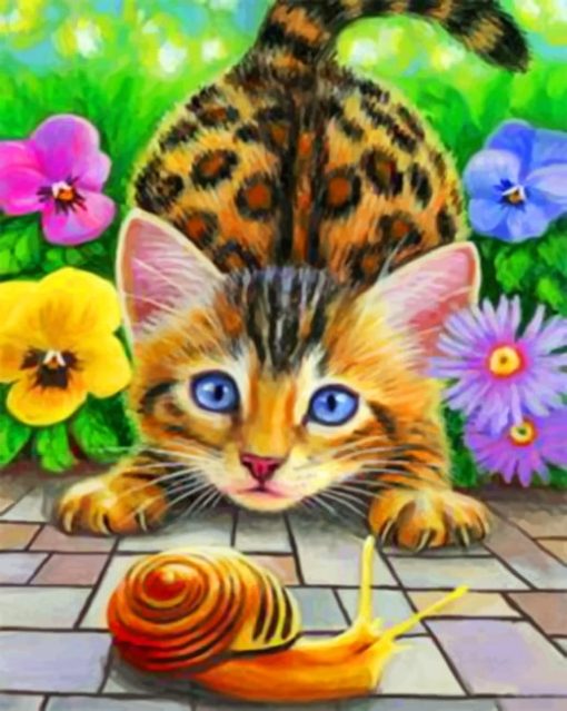 Bengal Cat Animals paint by numbers