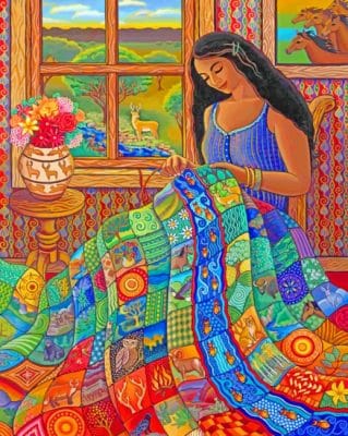 Latino Woman paint by numbers