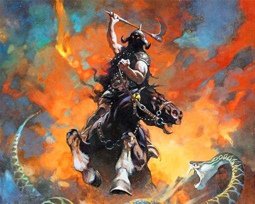 Death Dealer Frank Frazetta Paint by numbers