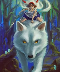 Princess Mononoke paint by numbers