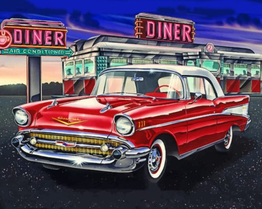 Chevy bel air Diner paint by number