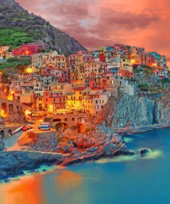 Cinque Terre Italy paint by number