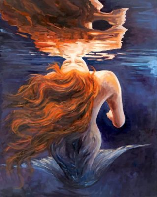 Mermaid Underwater Art paint by numbers