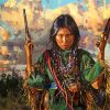 native american women paint by numbers