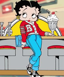 Cheerleader Betty Boop Painting By Numbers