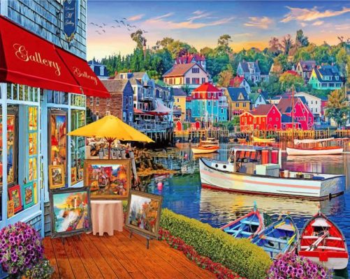 Canada Lunenburg Town Paint by numbers