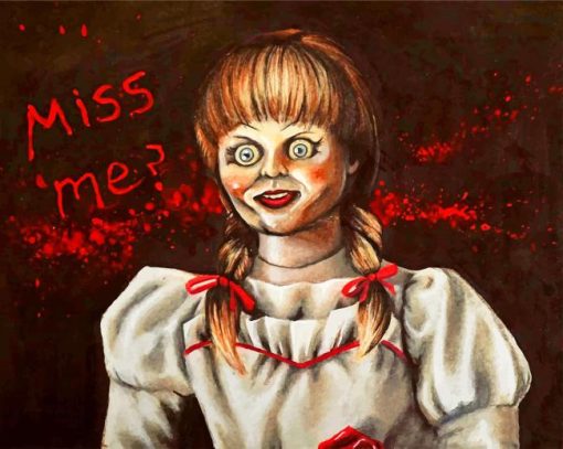 Creepy Annabelle Paint by numbers