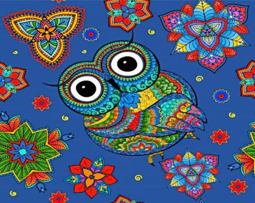 Mandala Owl Art Paint by numbers