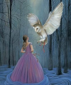 Princesses With Owl paint by numbers