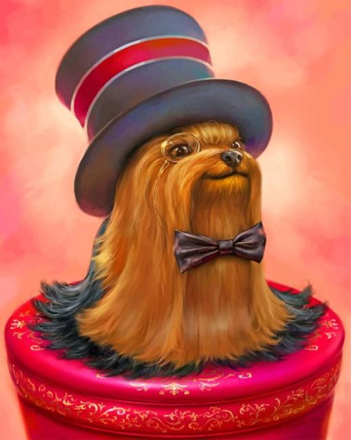 Yorkshire Terrier In Hat Paint by numbers