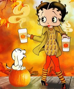 Autumn Betty Boop Painting By Numbers