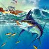 Jumping Sailfish paint by numbers