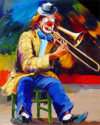 musician-clown-paint-by-numbers