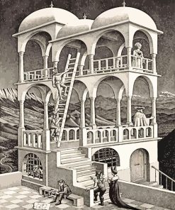 Belvedere-escher-paint-by-numbers