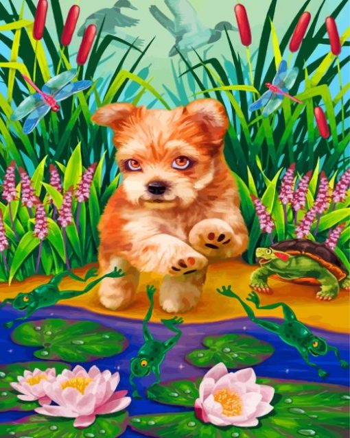 Morkie Dog Paint by numbers