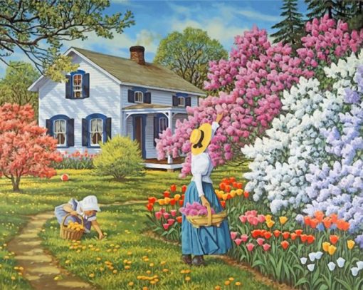 Spring Country Life Paint by numbers