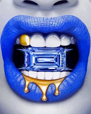 blue-lips-with-grill-paint-by-number