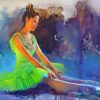 Green Ballerina paint by numbers