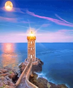 Lighthouse Moon Paint by numbers