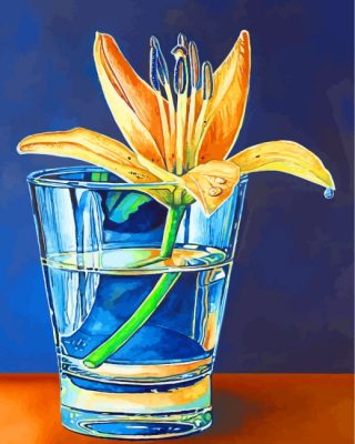 Lily Plants In Glass Paint by numbers